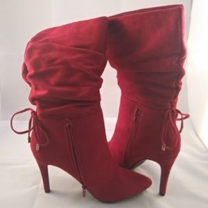 Red Suede Boots - Must have